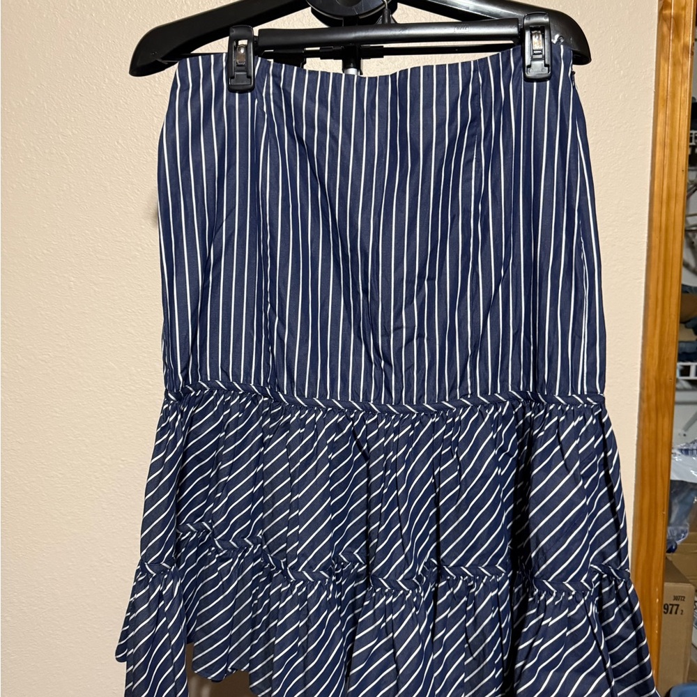 Ralph‎ Lauren Asymmetrical Striped Skirt - Navy and White size 10